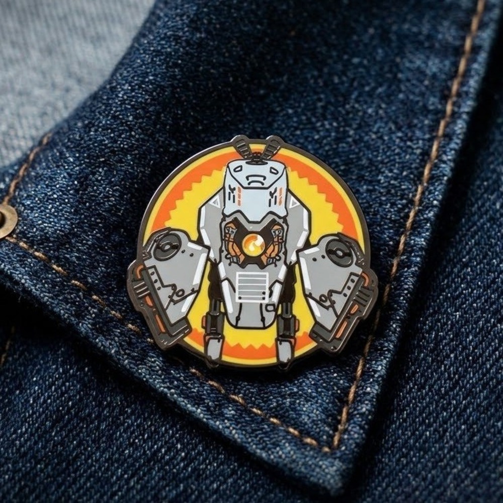 Loot Crate May 2016 Power Mecha Robot Enamel Pin LootPins Necromonger LLC